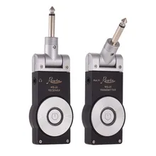 

2.4G Wireless Guitar Transmitter Receiver Set Rechargeable Wireless Guitar System 30M Rowin WS-20 180° Rotatable 1/4" Plug