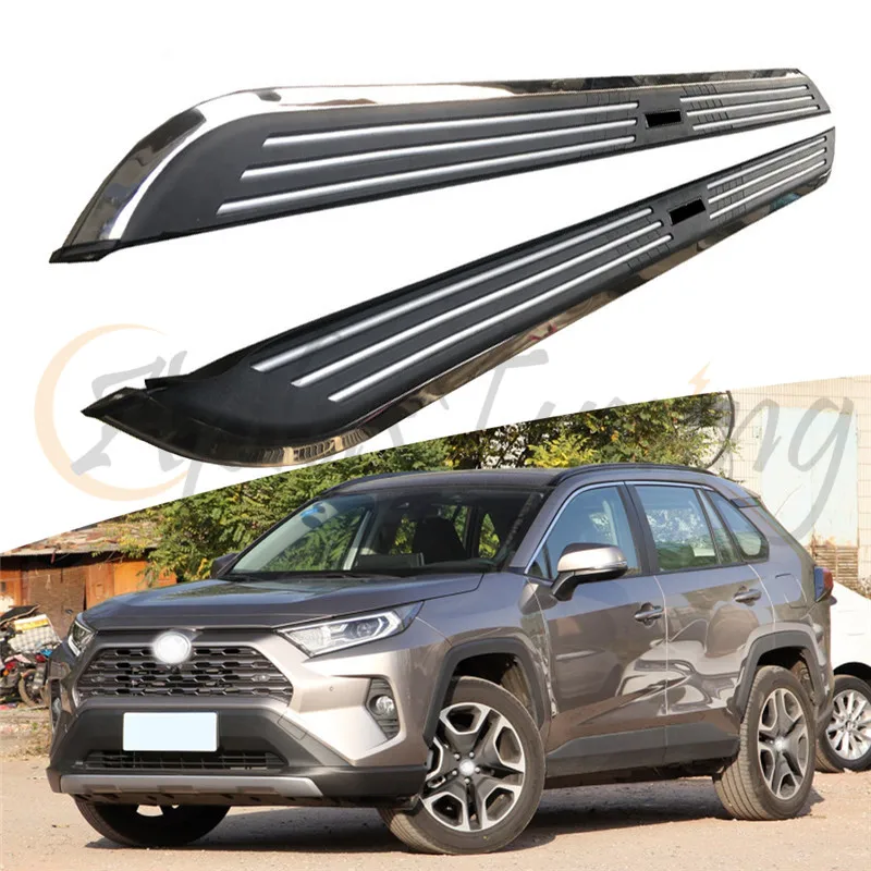 NEW ARRIVAL side step Fit For Toyota RAV4 2019 2020 Platform Running Board Nerf Bar Aluminum Guard | Автомобили и мотоциклы