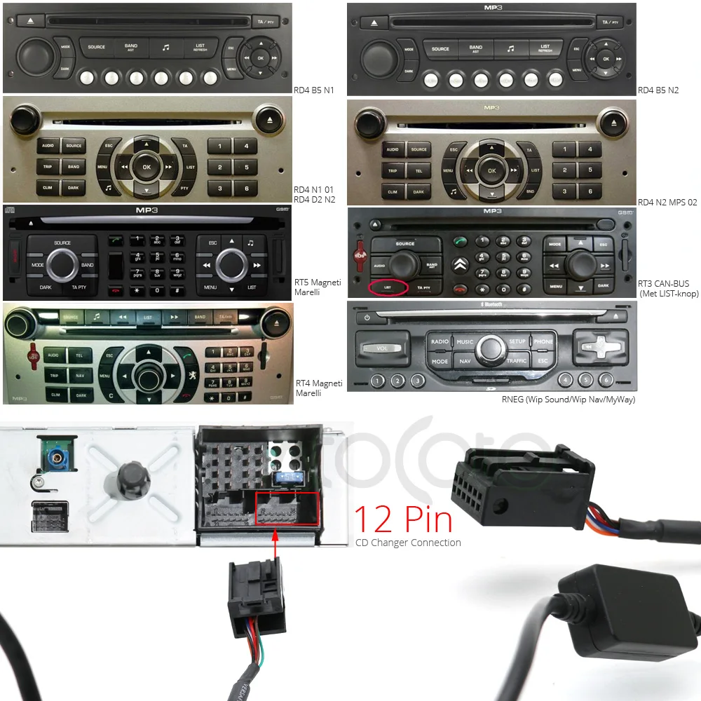 Wholesale commodity Bluetooth adapter interface adapter for Peugeot and