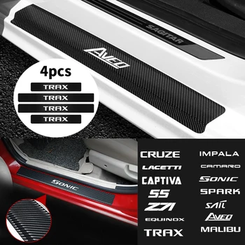

4PCS Car Stickers Door Threshold Guard for Chevrolet Cruze Lacetti Sonic Spark Sail Aveo Malibu Equinox Trax Impala Captiva etc
