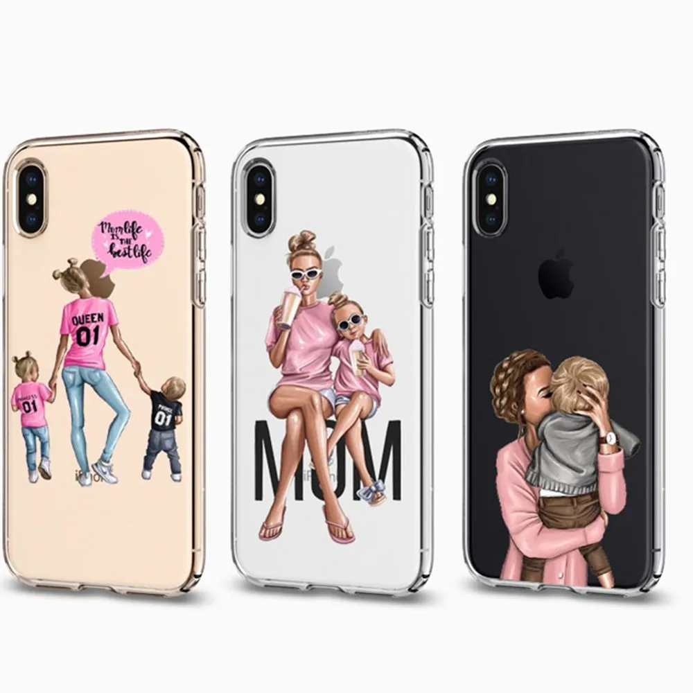 Модные мягкие чехлы для iPhone SE 5s 6S 7 8 Plus X XR XS MAX мальчиков и девочек с черными