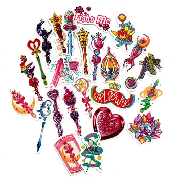 

12set A3858 Patchfan 50pcs Anime Walking Stick Kid Toy Sticker for DIY Scrapbooking Album Luggage Phone Notebook Decals Sticker