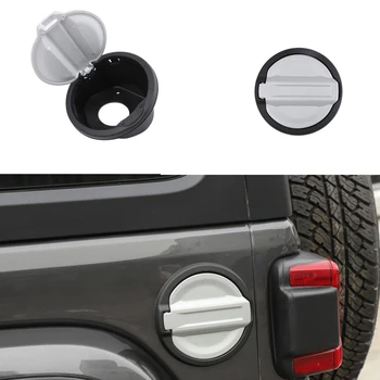 

for Jeep Wrangler JL 2018+ Car Exterior Gas Tank Door Fuel Tank Cap Filler Trim Cover Parts Mouldings Sliver/Black Accessories