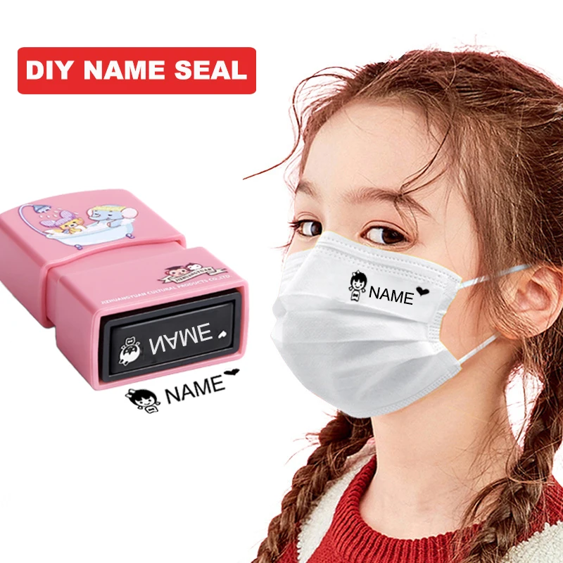 Sello de nombre artesanal para niños, uniforme para guardería, ropa personalizada, impermeable, no se destiñe el nombre