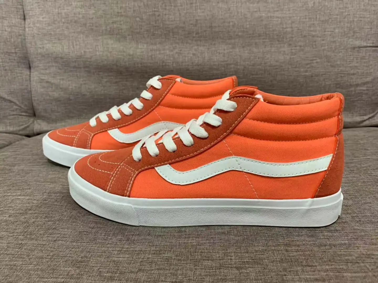 -5 orange Женская обувь; zapatos mujer; коллекция года; Модные женские кроссовки; Повседневная обувь из вулканизированной кожи; tenis feminino; удобная женская текстильная обувь; кроссовки на шнуровке - Цвет: -5 orange