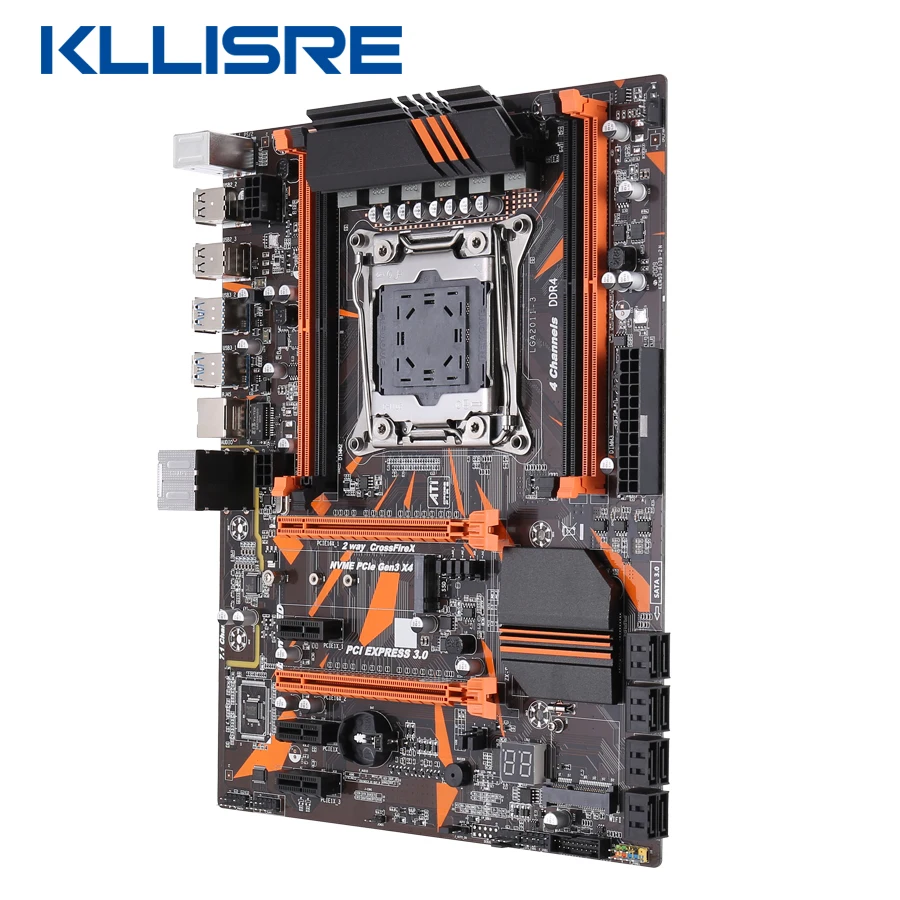 Kllisre X99 D4 материнская плата набор Xeon E5 2640 V3 LGA2011 3 процессор 2шт X 8 ГБ = 16 Гб 2666 МГц DDR4