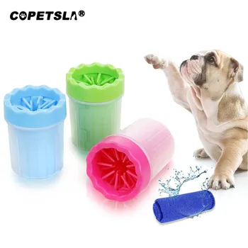 

Copetsla Dog Paw Cleaner Cup Soft Silicone Combs Pet Foot Washer Cup Paw Clean Brush Quickly Wash Dirty Cat Foot Cleaning Bucket