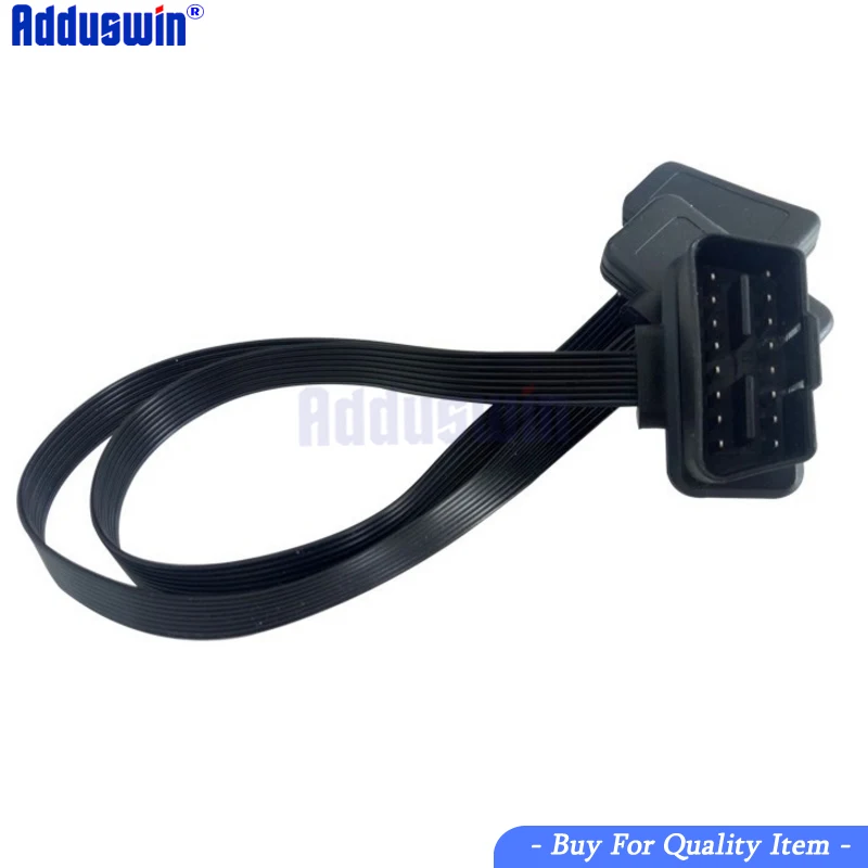 Дизайн отличный плоский OBDII OBD-II OBD 2 OBD2 16 Pin штекер Двойной Женский Y сплиттер локоть удлинитель