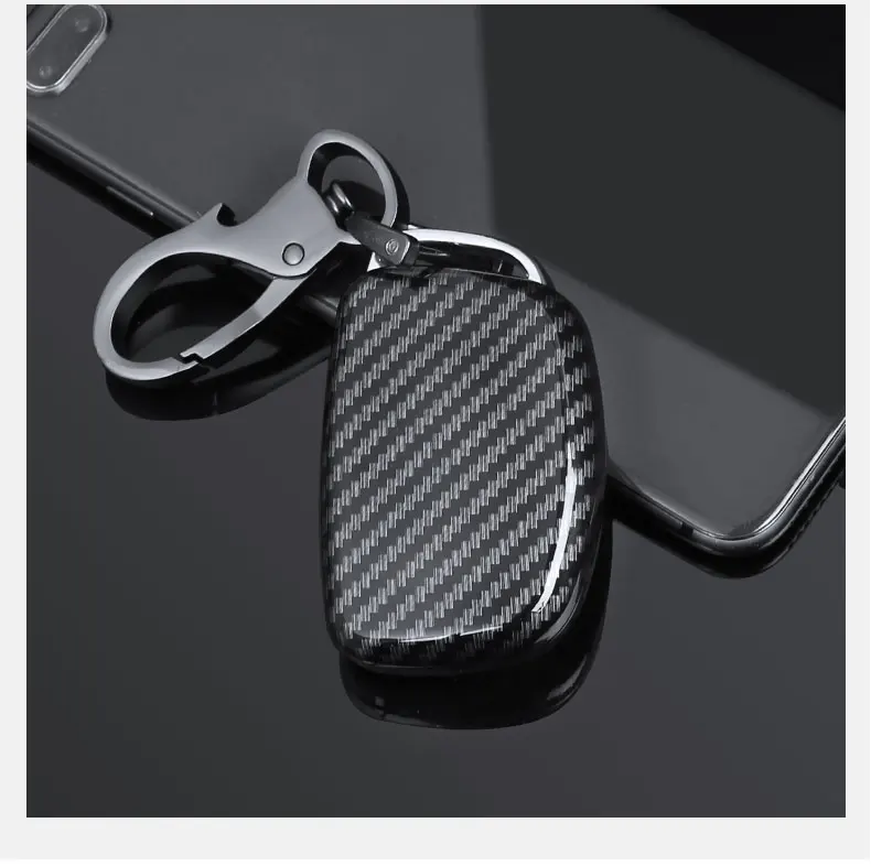 Glossy Carbon fiber ABS Key Case Key Cover For Hyundai Tucson Creta ix25 ix35 i20 i30 HB20 Elantra Verna Mistra