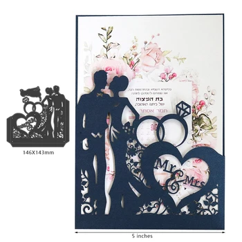 

Couple Wedding Dies Metal Cutting Dies Scrapbook Paper Decoration Craft Knife Mould Blade Punch Stencils Dies Cut