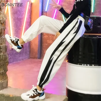 

Pants Women Plus Velvet Thickening Female Loose Korean Student Leisure Hip-hop Straight Womens Patchwork Ladies High Waist Chic