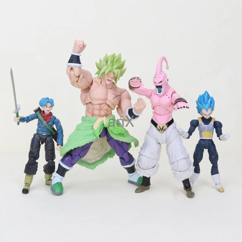 

13-20cm Dragon Ball Super Saiyan Trunks Vegeta Broly Buu Figure Dragon Ball Z Goku Broly Figurines PVC Model Toys