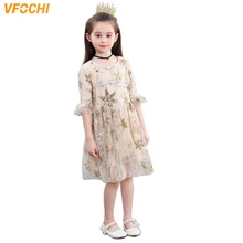 VFOCHI/ г. Платья принцессы для девочек Летняя праздничная одежда для девочек элегантные кружевные платья для маленьких девочек, От 3 до 12 лет Платья-пачки для девочек