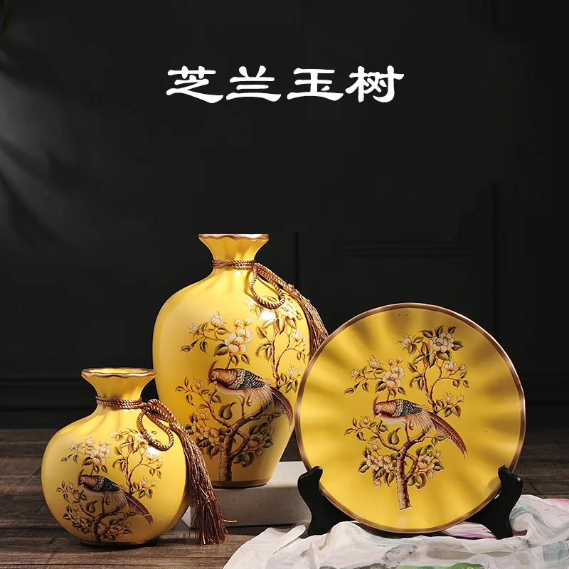 Европейская керамическая ваза набор из трех предметов креативные Керамические