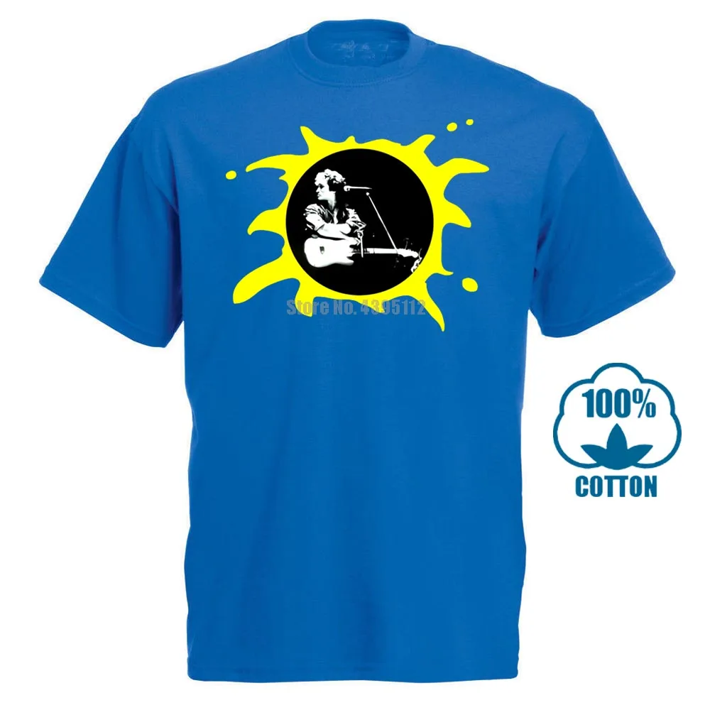 Designer Greatest Russian Rock Band Kino T Shirt Viktor Tsoi Tee Music 010136 - Цвет: Синий