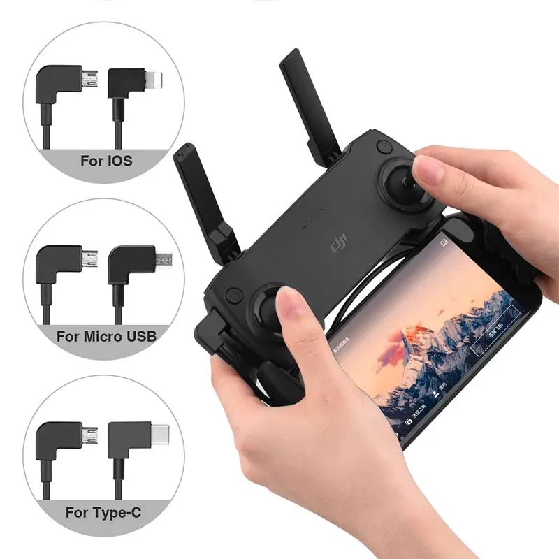 OTG кабель для передачи данных DJI Spark AIR 2 Mavic Pro Zoom Mini Hubson Zino Micro USB Type C адаптер разъем