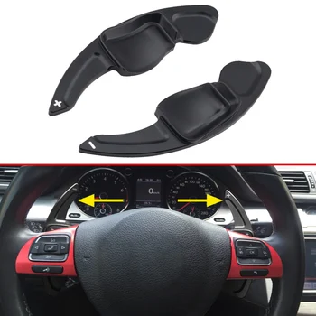 

Paddle Shifter Extension , Aluminum Metal Steering Wheel Paddle Shifter Extensions For-VW Tiguan R20 Black
