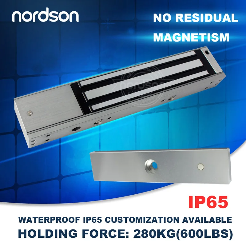 Nordson DC12V/24 V двойная дверь Встроенный 280 кг/600lbs светодиодный Электронный магнитный замок для системы контроля доступа огнеупорный