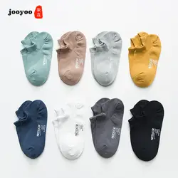 Новые мужские носки японские штамповки Алфавит лодка носки сплошной цвет Невидимые носки Jooyoo