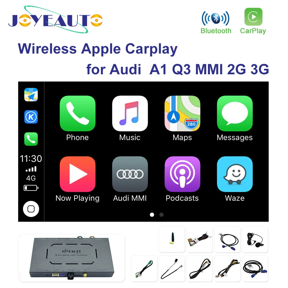 JoyeAuto CarPlay inalámbrico para Audi A1, Q3, 2012 2018, RMC, MMI, 2G