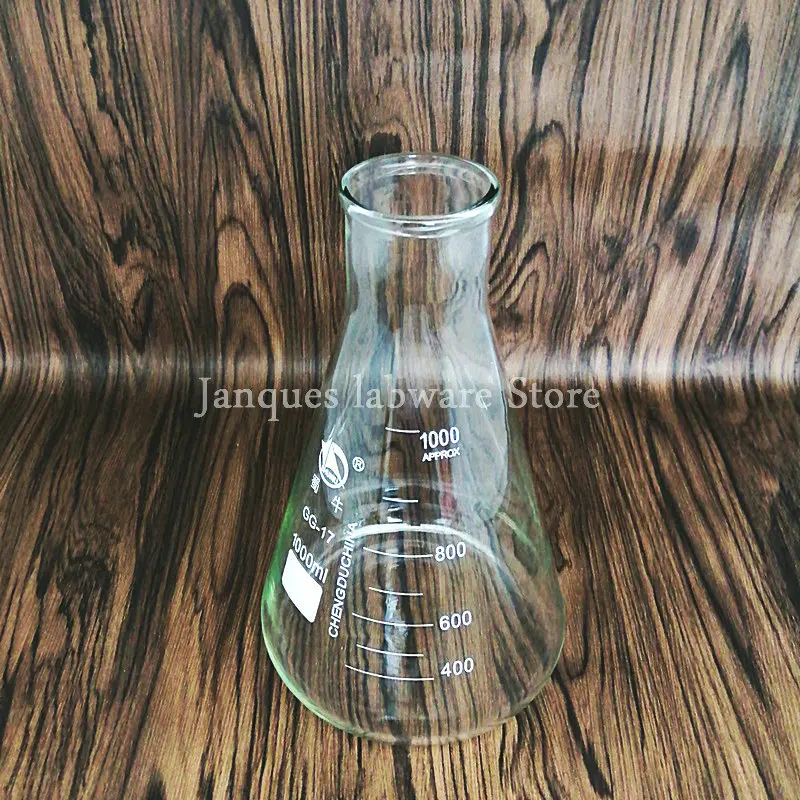 50ml to 1000ml Erlenmeyer Borosilicate Glass Flask Wide Neck Flask Conical Triangular Laboratory Chemical Equipment,