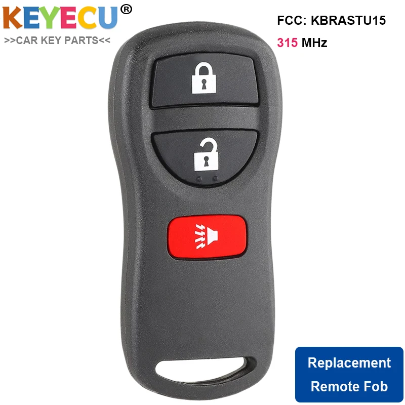 KEYECU Remote Control Car Key for Nissan Armada Frontier Pathfinder Quest Titan Xterra Murano FOB 3 Button - 315MHz KBRASTU15 | Автомобили