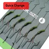 6pcs Carp Fishing Hair Rigs Ready Made Carp Fishing Hook Size 2#4#6#8 Fishing Tackle Equipment Accessories Pesca 1
