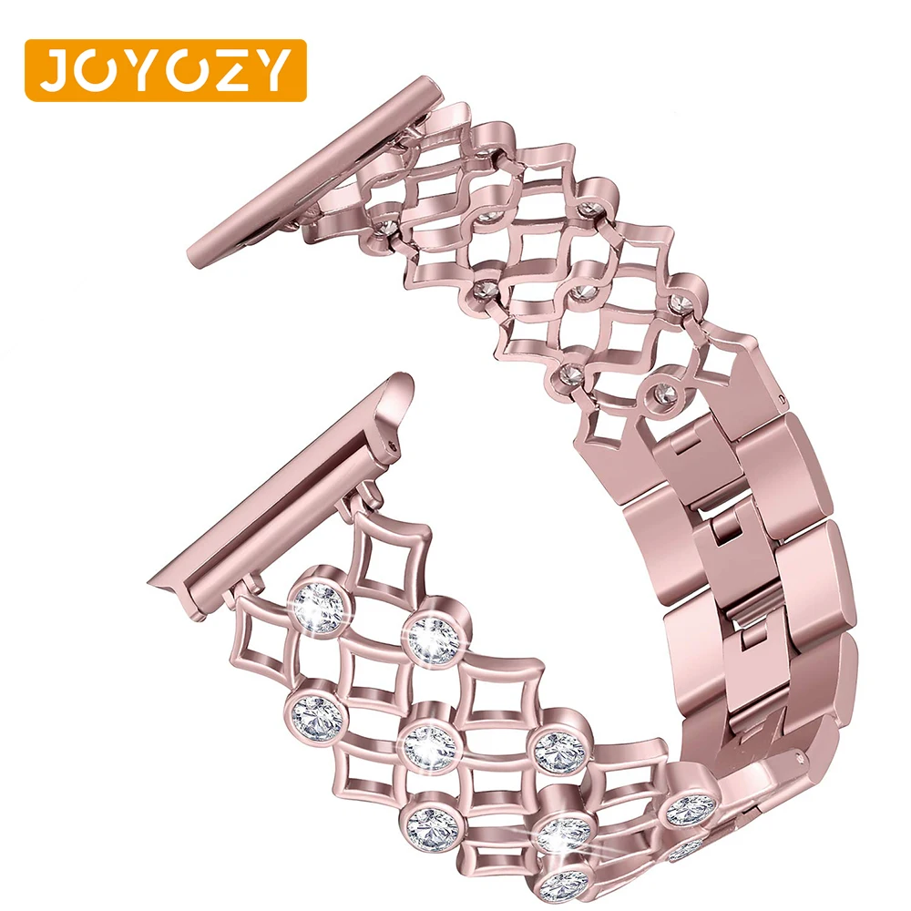 Joyozy женский браслет из нержавеющей стали для apple watch band 38 мм/40 мм/42 мм/44 мм Алмазный сменный ремешок для apple watch 4/3/2/