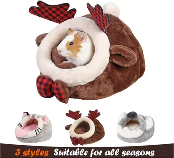 

Soft Guinea Pig House Bed Cage for Hamster Mini Animal Mice Rat Nest Bed Hamster House Small Pets Product Koala kennel Brown