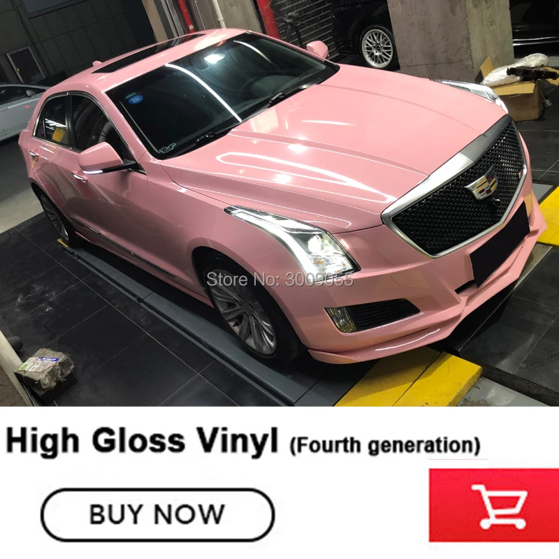 Premium Gloss Pink Glossy Vinyl Wrap Sticker Decal Bubble Free Air Release