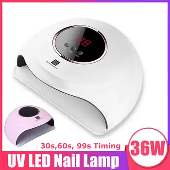 

36W 12 LED UV Nail Lamp Smart Infrared Sensor Nail Art Gels Dryer Curings Timing Manicure Machine with Base Board