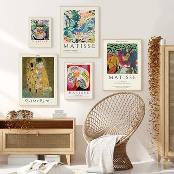 

Henri Matisse Art Fishbowl Drawing Poster Abstract Woman Face Wall Art Canvas Print Famous Painting Moder Decorative Picture