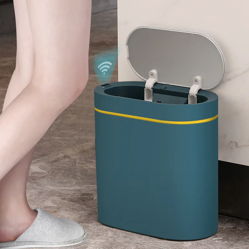 

8L Narrow Slot Smart Trash Can Bathroom Waterproof Trash Can Sensor Trash Can Living Room Trash Can Bathroom Accessories