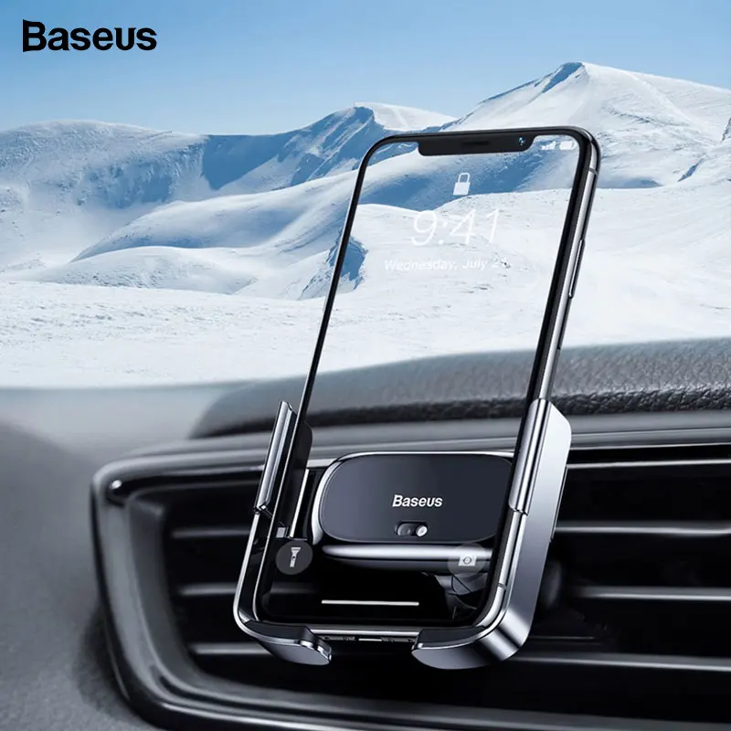 

Baseus Mini Automatic Clamping Car Phone Holder for iPhone 11 Xs Max Air Vent Mount Holder for Samsung Note 10