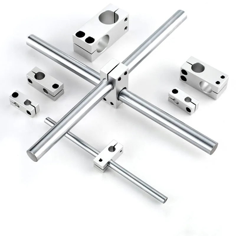 3D printing accessories Pneumatic components linear optical axis fixing clip Connecting piece cross double hole support frame