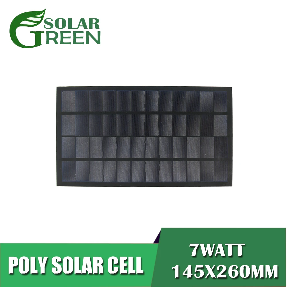 

583mA 12V 7Watt extend cable Solar Panel Polycrystalline Silicon DIY Battery Charger Module Mini Solar Cell wire toy