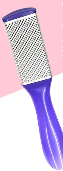 1 Pc Double-sided Professional Foot File Pedicure Tool Feet Dead Skin Coarse Callus Remover Foot Care Pedicure Tool - Цвет: Фиолетовый
