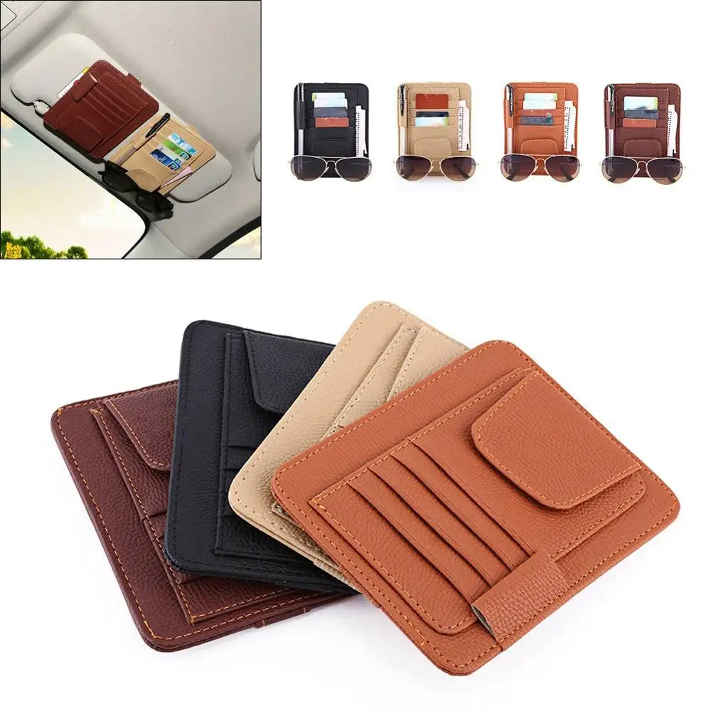 Auto Car Visor Card Storage Sun Visor Organizer Tool Pouch Bag Card
