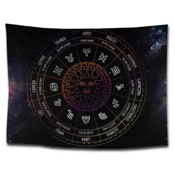 Хиппи психоделический гобелен духовная Эзотерическая Астрология, гобелен на стену, декоративный гобелен, гобелен Таро - Цвет: Astro1