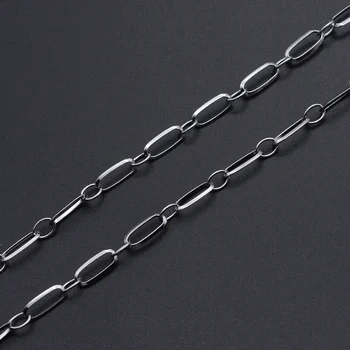 

1 Meter Stainless Steel 4mm Width Circle Rolo Chains for DIY Necklace Bracelets Making Wholesale