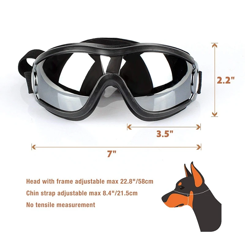 Топ-очки для собаки-большие солнцезащитные очки для собак защита от ультрафиолета водонепроницаемые ветрозащитные с регулируемым ремешком очки для домашних животных для средних и больших размеров