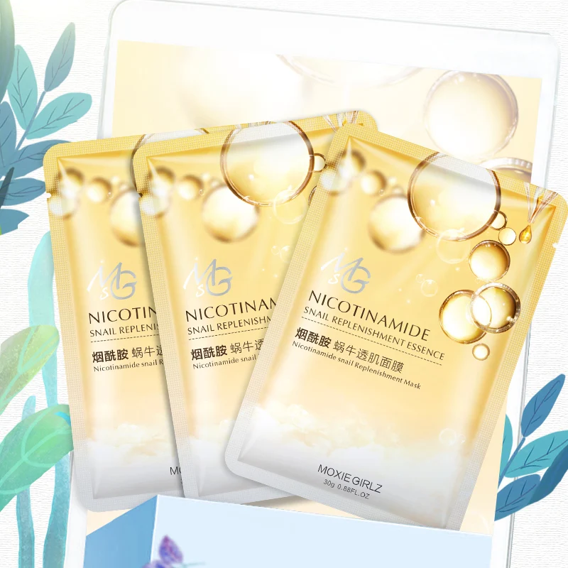 3pcs Nicotinamide Маска для ухода за кожей Глубокое Увлажнение отбеливающая омолаживающая маска против старения увлажняющая маска от морщин - Цвет: 3pcs Nicotinamide
