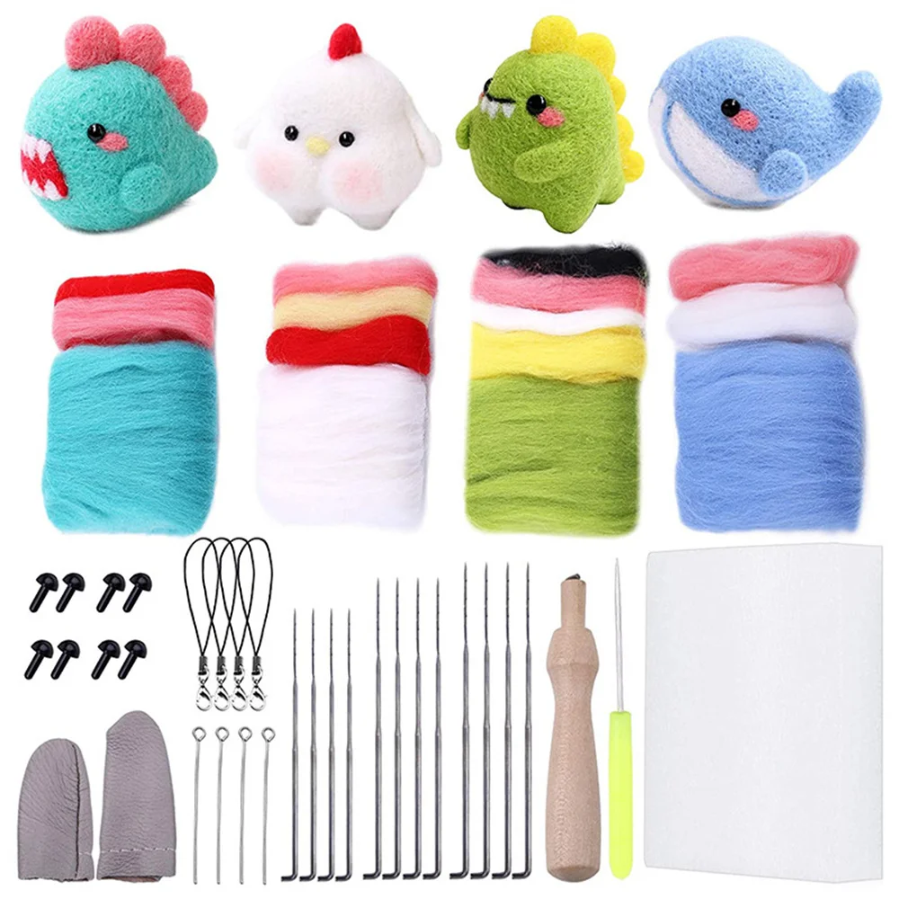 39pcs Needle Felting Kit Wool Tools Handmade Felt For Needlework Beginner Supplies | Дом и сад