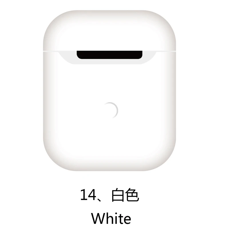 14.White Силиконовый чехол для наушников для Apple Airpods 2 чехол для AirPods Bluetooth чехол для зарядки ультратонкий защитный чехол AirPods - Цвет: 14.White