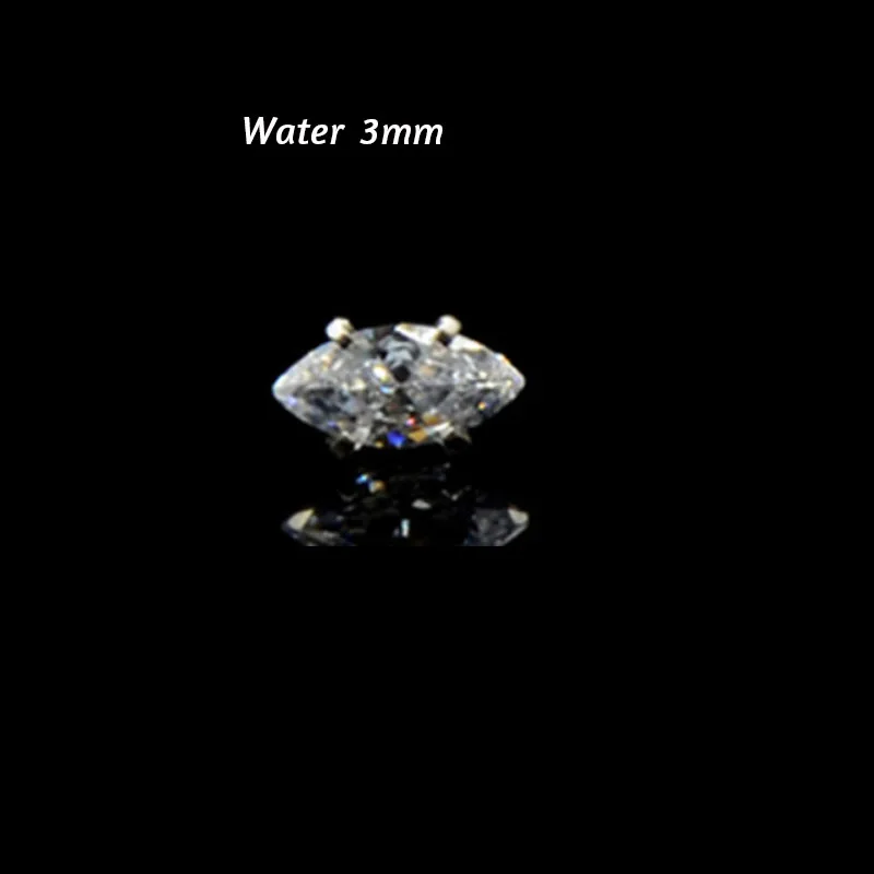 Water 3mm 1 шт. из гибкого биопласта 16G 6/8 мм уха пирсинг для ушного Козелка, ювелирное изделие для тела, вставные губная серьга серьги-гвоздики с Пресс подходит Сталь циркон - Окраска металла: Water 3mm