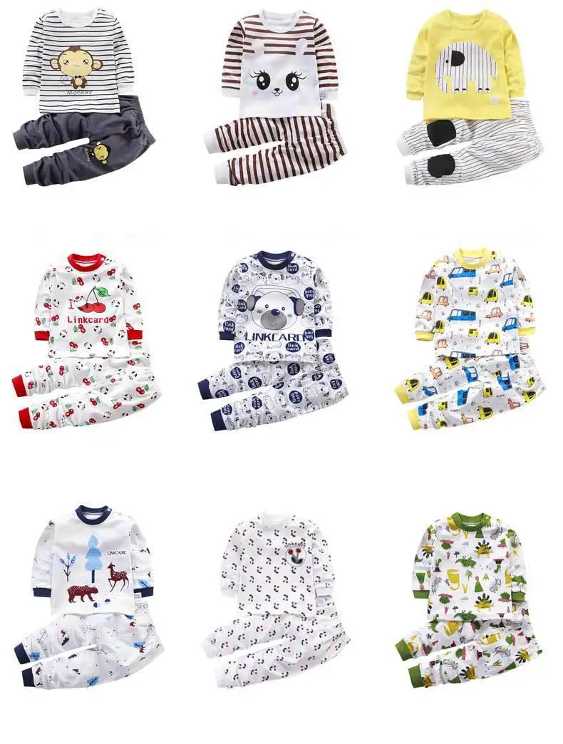 best Sleepwear & Robes Children Pajamas Baby Clothing Set Kids Unicorn Cartoon Sleepwear Autumn Cotton Nightwear Boys Girls Animal Pyjamas Pijamas Set nightgowns and robes	