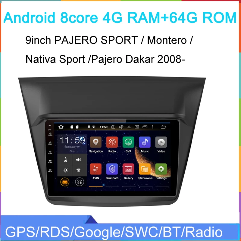 PX6 4G + 64GB android 10 автомобильный радиоплеер для PAJERO SPORT Montero Nativa Dakar 2008 аудио стерео wifi