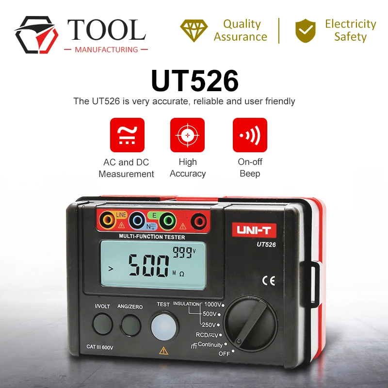 Многофункциональный Электрический тестер UNI T UT526 цифровой измеритель