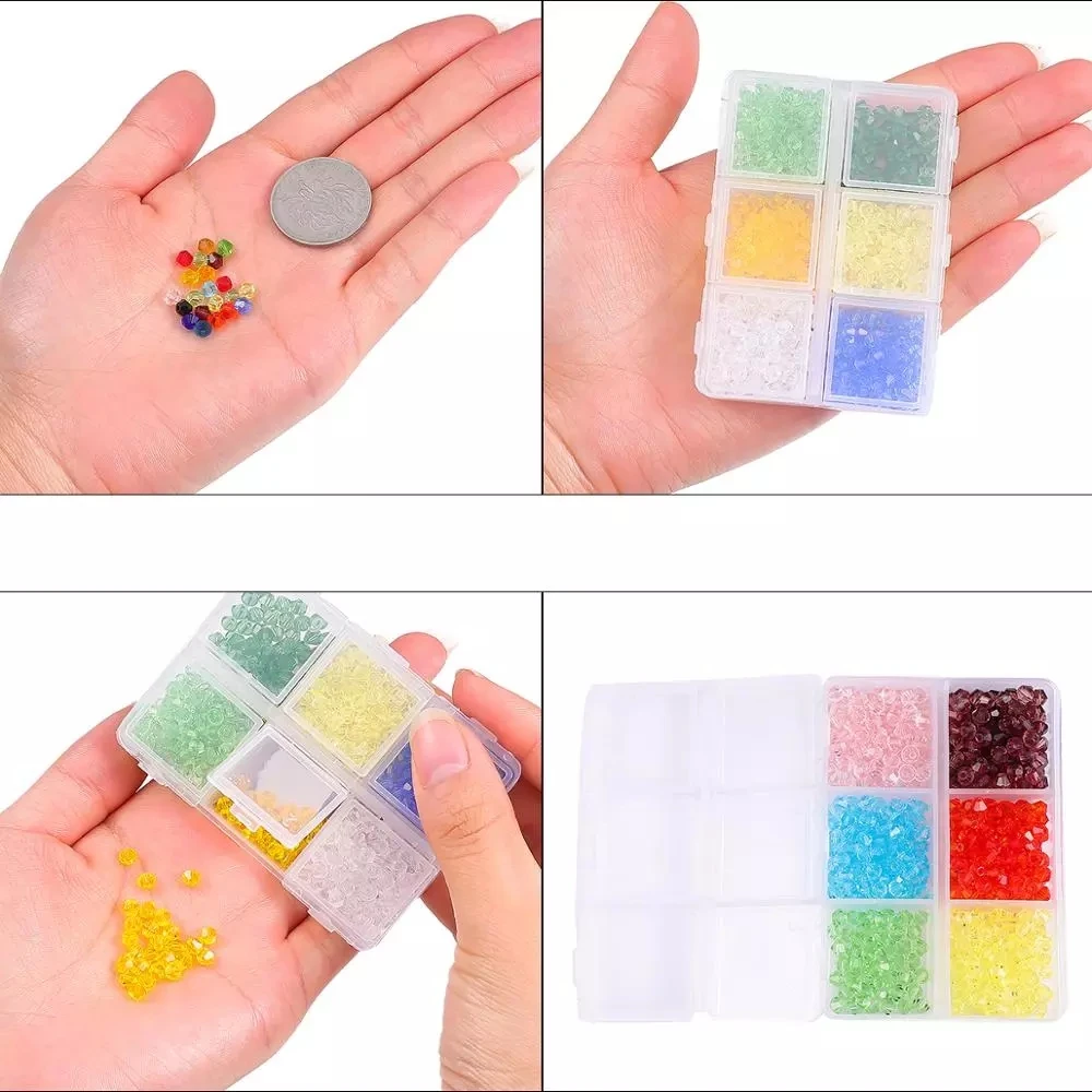 200pcs-500pcs Austria Crystal Beads 4/6/8mm Spacer Glass Beads Jewelry  Making Kits For Kids Girls Bracelet Necklace DIY Kits Set - AliExpress