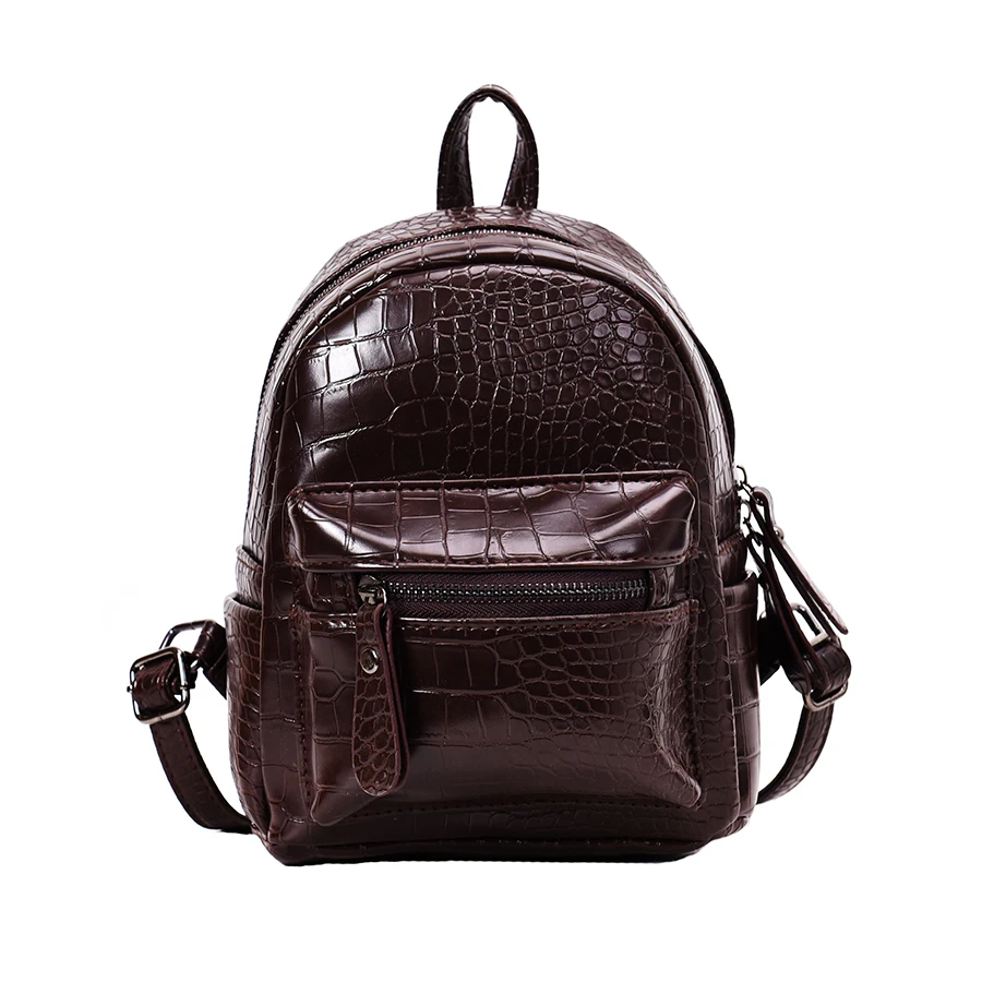

High Quality crocodile pattern Pu leather Women Backpack Fashion Backpacks luxury Ladies mini backpack travel bag рюкзак женский